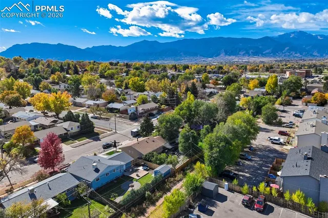 an aerial view of multiple house