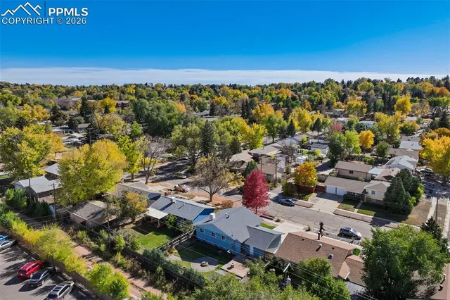 an aerial view of residential building with outdoor space