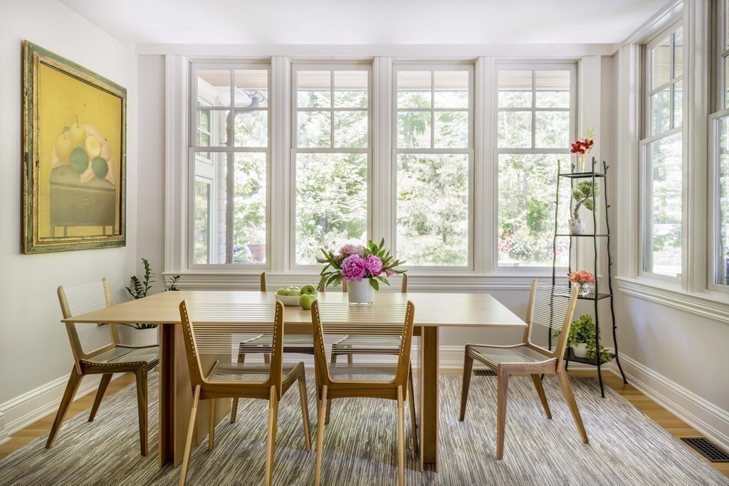 55 Ridge Hill Farm Road Wellesley, MA 02482 - Photo 14 of 32 a dining room with furniture and wooden floor
