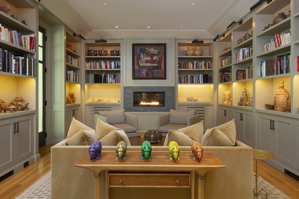 55 Ridge Hill Farm Road Wellesley, MA 02482 - Photo 20 of 32 a view of a dining room with furniture window and fire pit