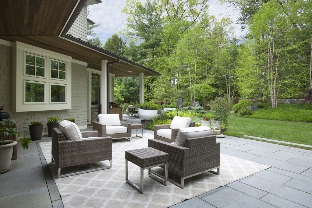 55 Ridge Hill Farm Road Wellesley, MA 02482 - Photo 27 of 32 a outdoor living space with furniture and garden view