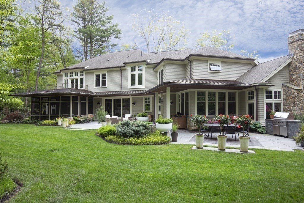 55 Ridge Hill Farm Road Wellesley, MA 02482 - Photo 32 of 32 a view of a house with a yard and sitting area
