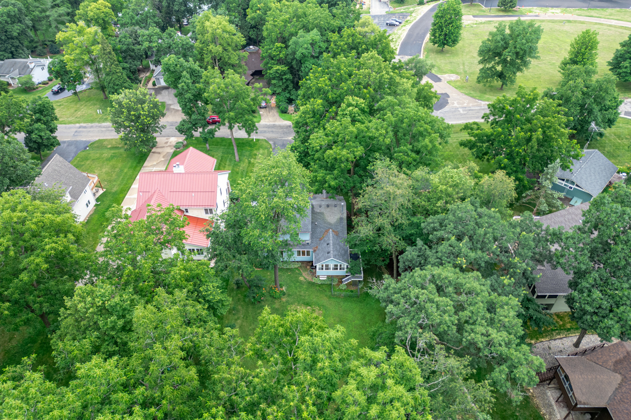 1506 Pier Drive Davis, IL 61019 - Photo 38 of 47 an aerial view of residential house with outdoor space and trees all around