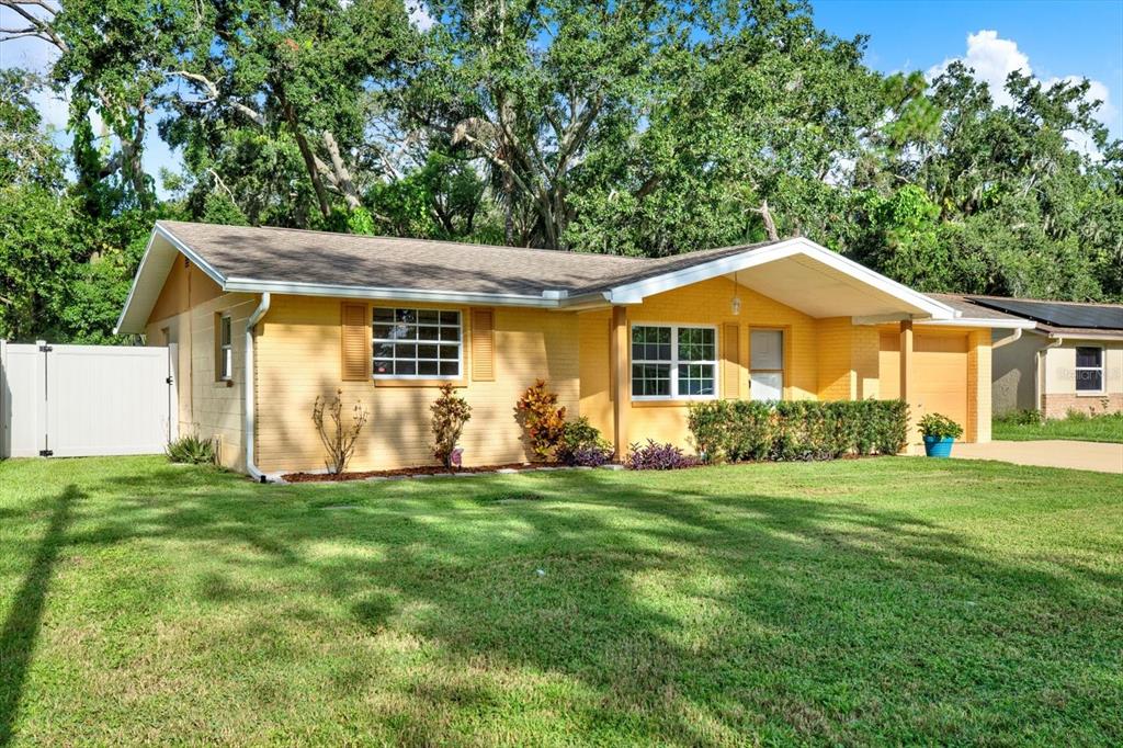 6701 Parkside Drive New Port Richey, FL 34653 - Photo 19 of 26 a front view of a house with a yard