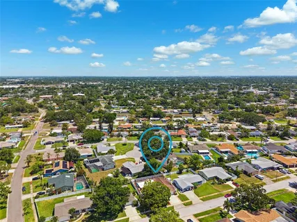 an aerial view of multiple house