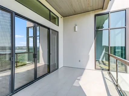 a view of balcony with staircase