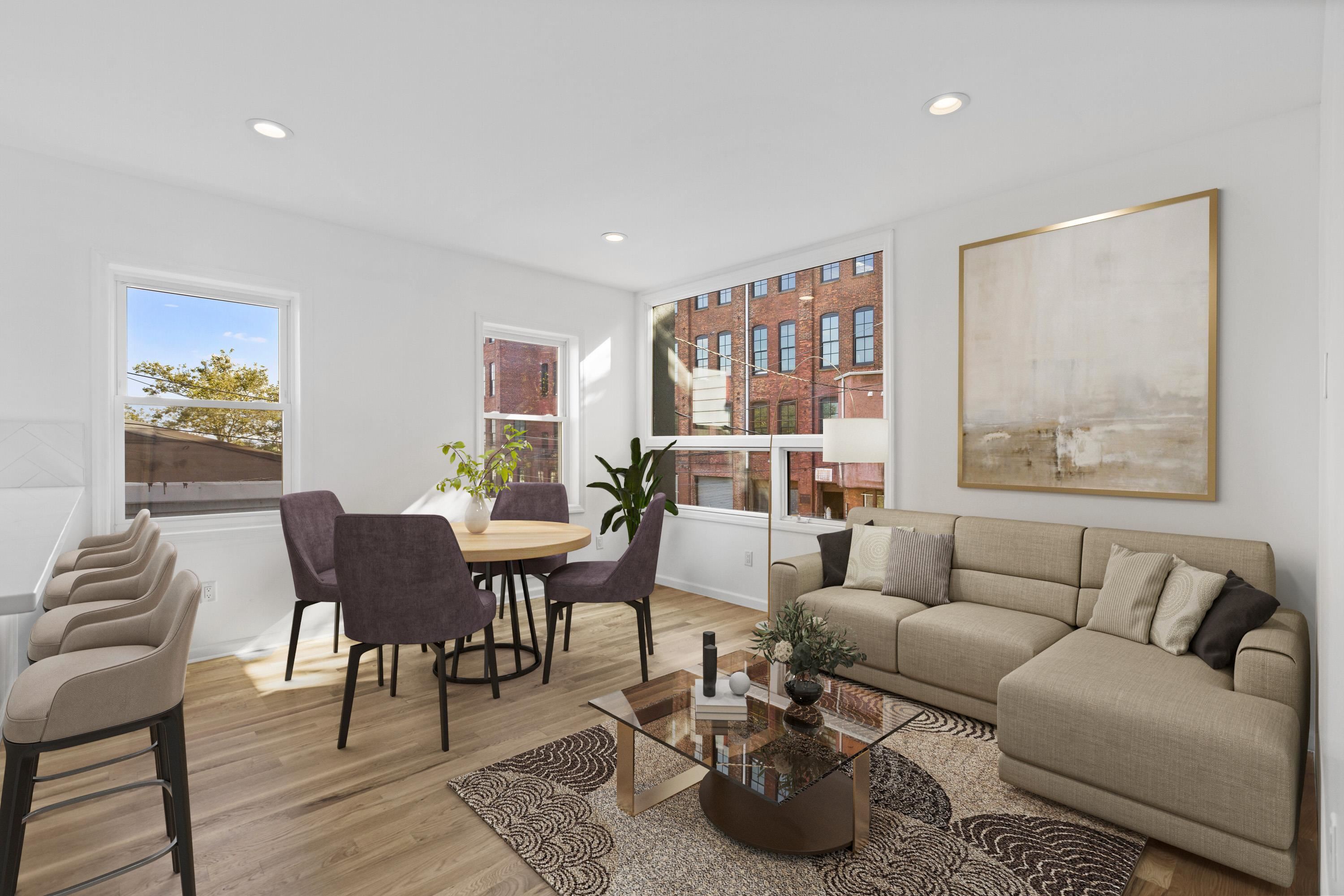 30 Wilkinson Avenue, Unit 1 Jersey City, NJ 07305 - Photo 2 of 17 a living room with furniture wooden floor and a window
