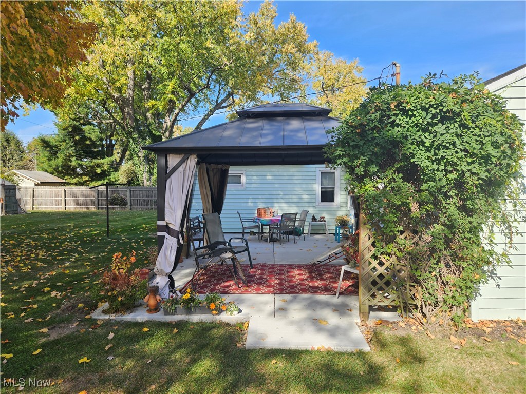 1914 Sandgate Road Madison, OH 44057 - Photo 5 of 13 View of patio / terrace with a gazebo