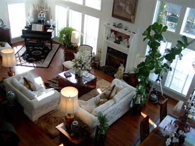 23229 Walling Road Geyserville, CA 95441 - Photo 3 of 8 a living room with furniture a fireplace a potted plant and a fireplace