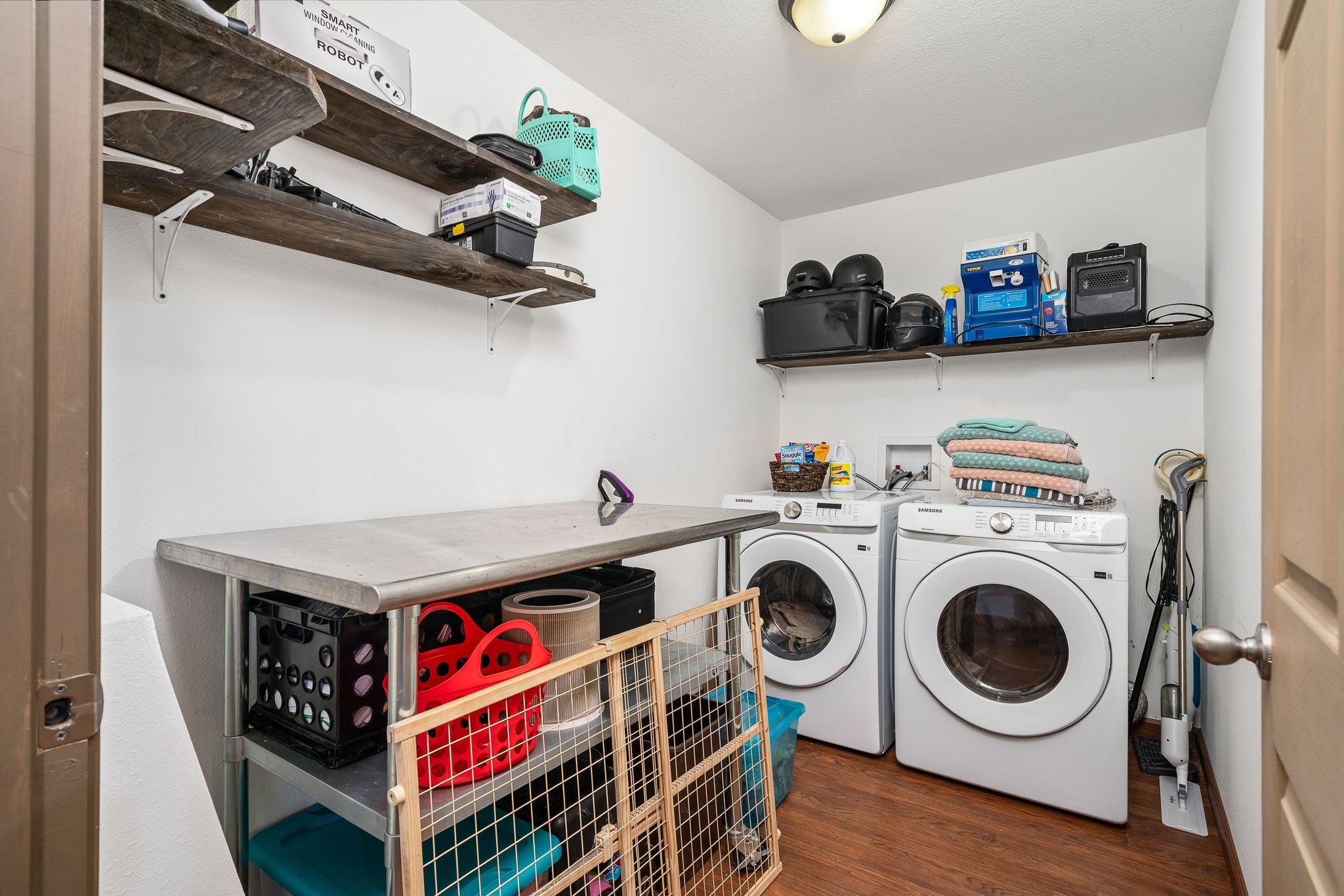 944 Flat Rock Road Crossville, TN 38572 - Photo 21 of 51 a utility room with dryer washer and a view of living room