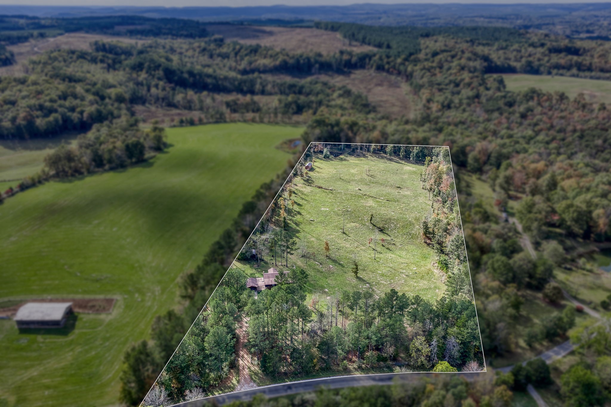 944 Flat Rock Road Crossville, TN 38572 - Photo 3 of 51 an aerial view of a residential houses with outdoor space and trees