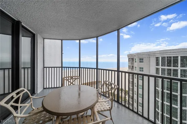 a view of a balcony