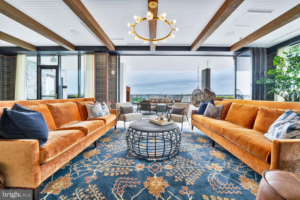 113 Potomac Avenue Southwest, Unit 1127 Washington, DC 20024 - Photo 37 of 50 a living room with furniture potted plant and a large window