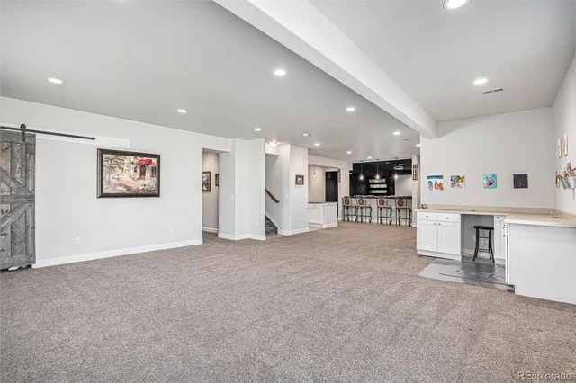 a view of a chairs in a room