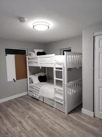 a view of a furniture in a room