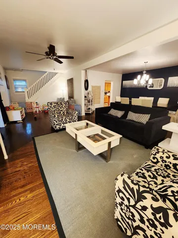 a living room with furniture and a couch