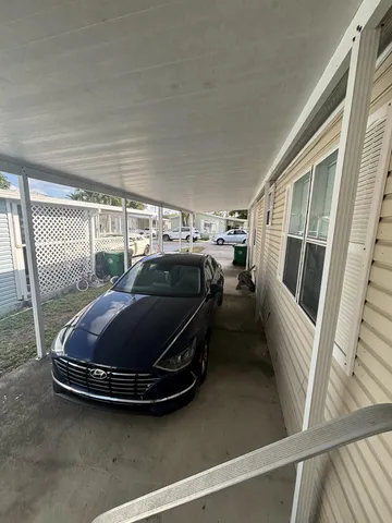 a car parked in a parking garage