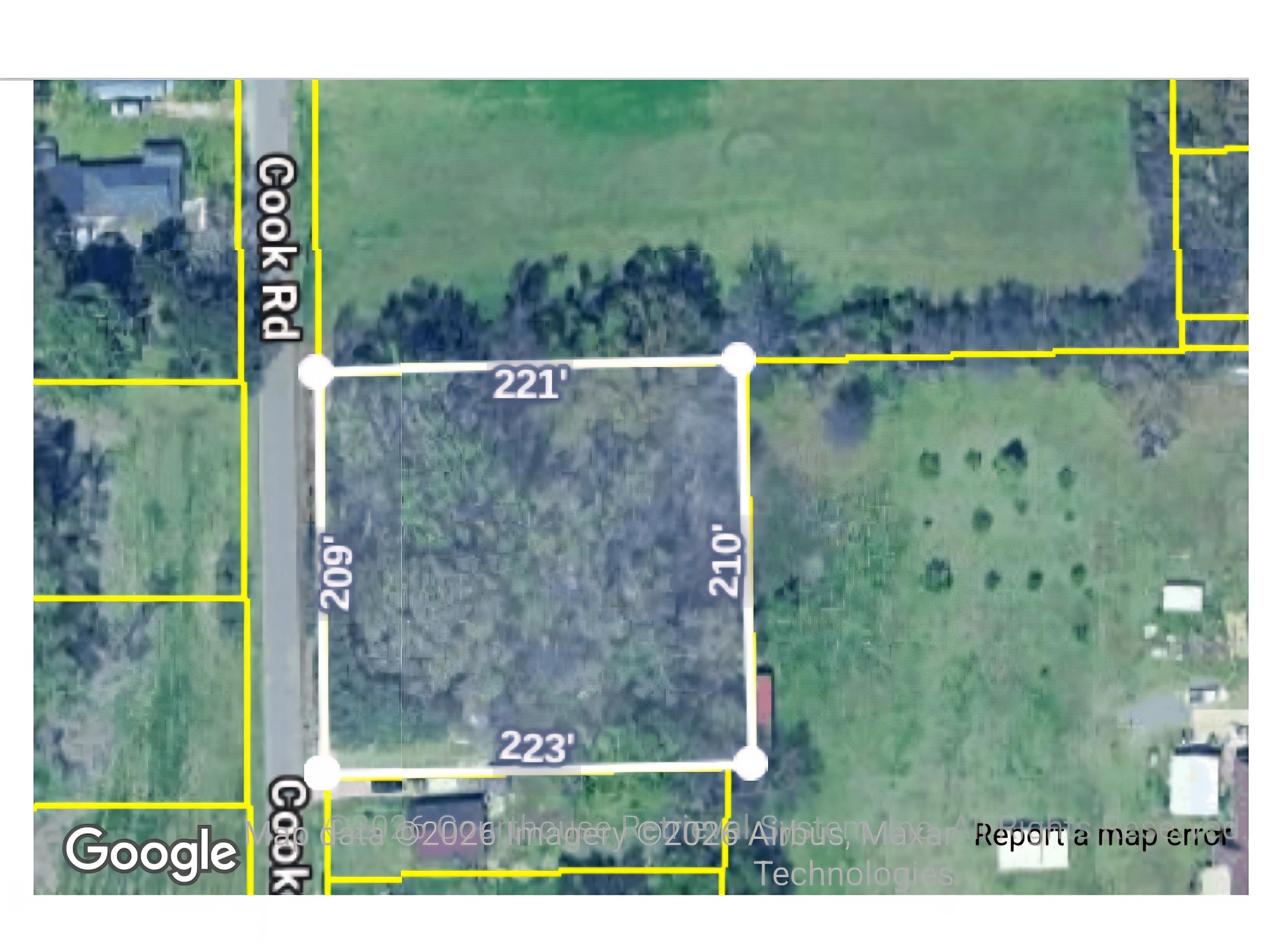 Map / location featuring property boundaries highlighted. Source Google map via MAARDATA XMA