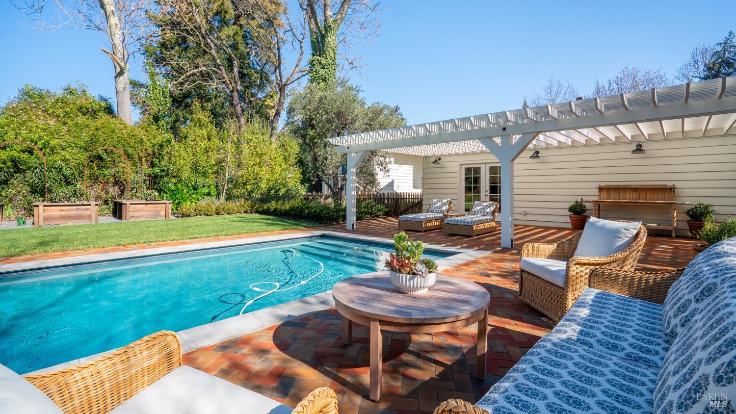 699 Grove Street Healdsburg, CA 95448 - Photo 1 of 1 a view of a backyard with sitting area