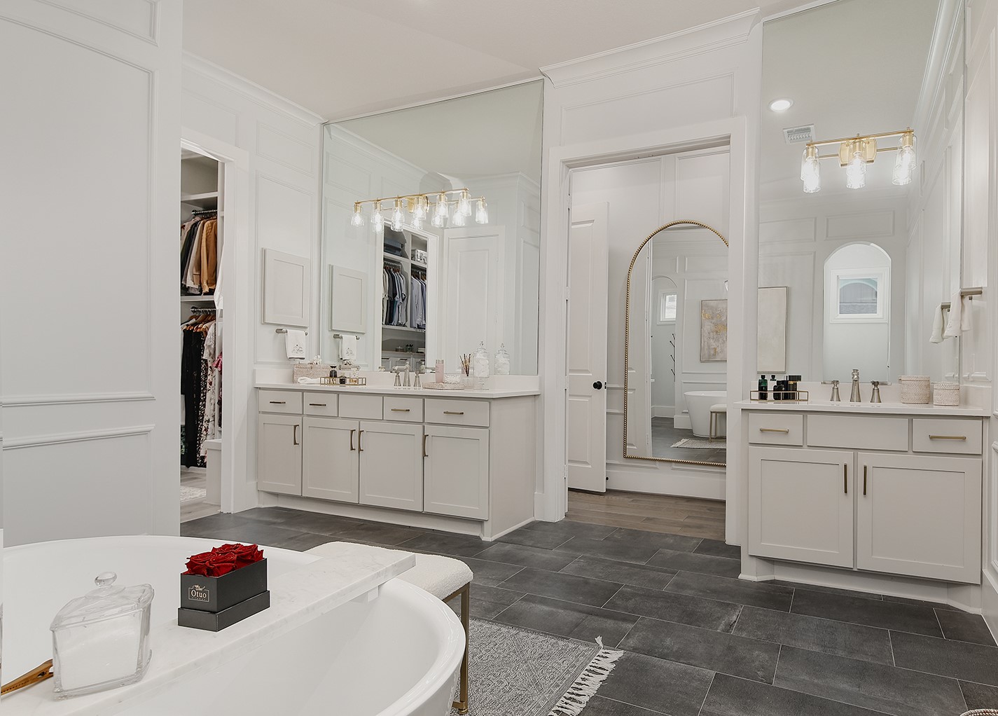 2017 Bennet Lane Conroe, TX 77384 - Photo 27 of 48 Primary Bath with luxurious finishes and a spa-like ambiance, offering a serene retreat for relaxation and comfort.