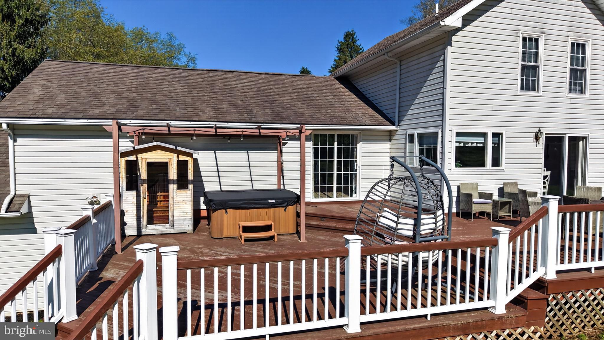 259 A A-Frame Road Coudersport, PA 16915 - Photo 58 of 130 Charming deck with relaxation spots.