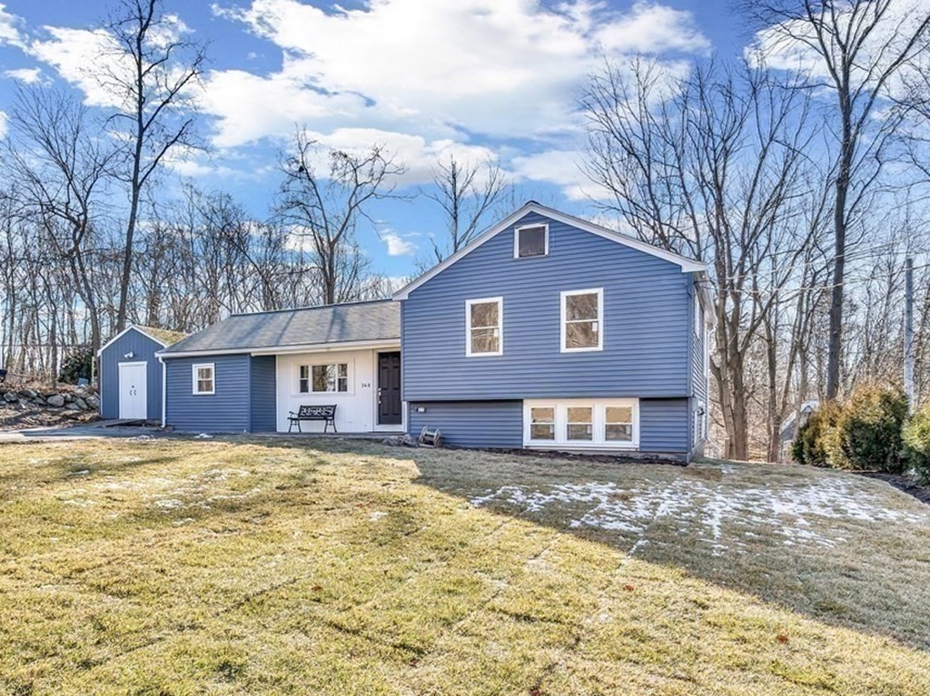 a house view with a outdoor space