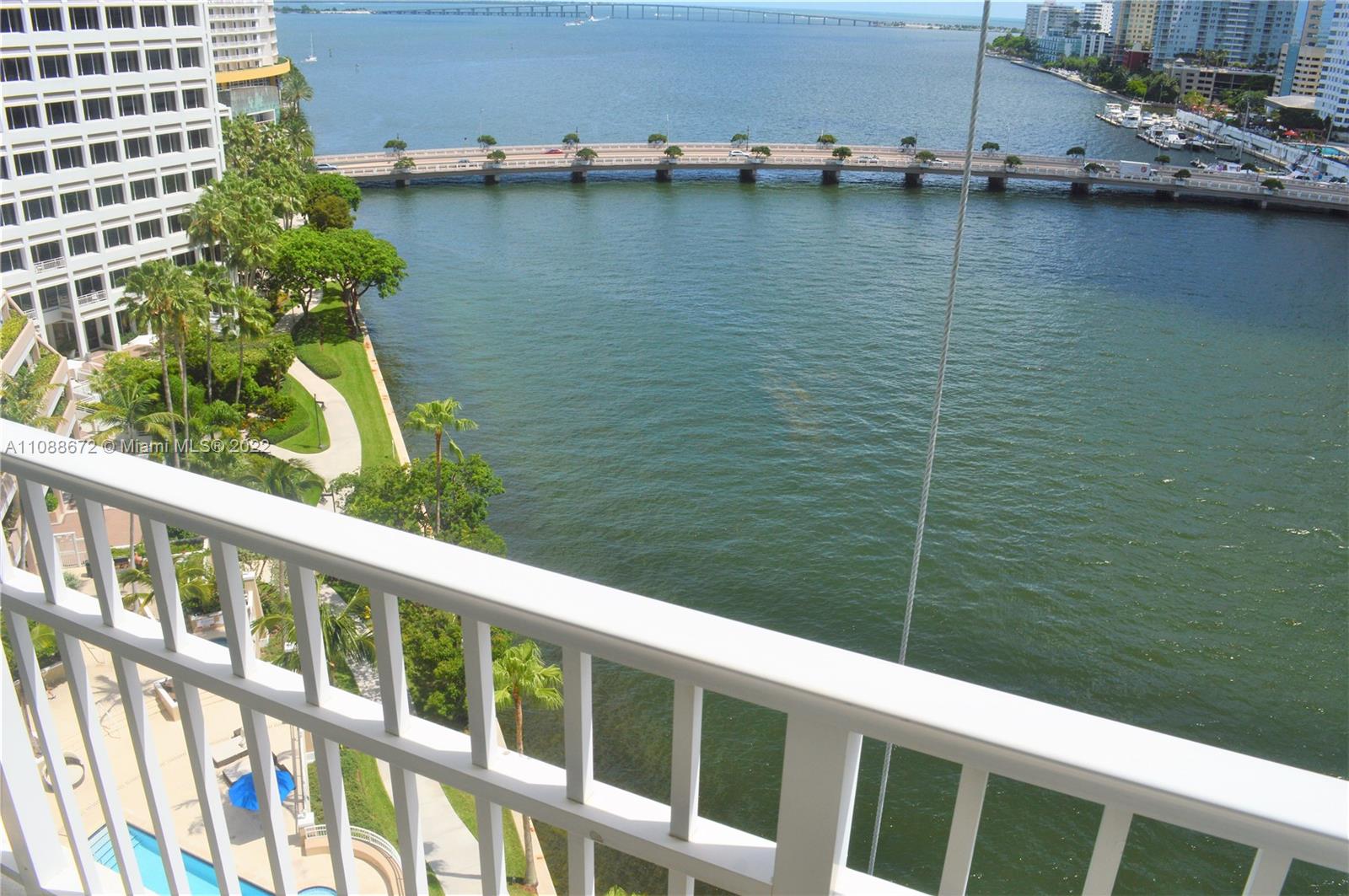 701 Brickell Key Boulevard, Unit 1203 Miami, FL 33131 - Photo 27 of 34 a view of a lake from a balcony