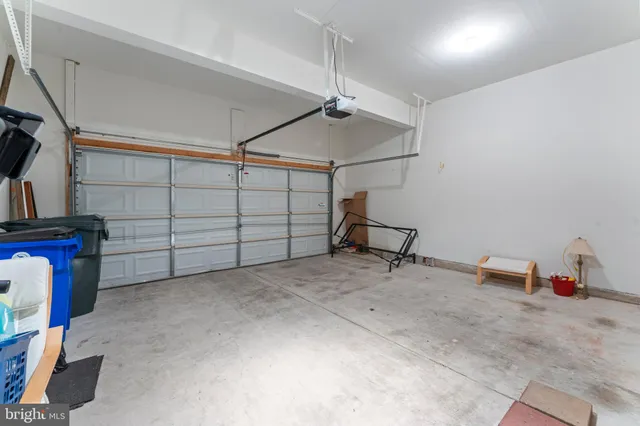 a view of a garage room