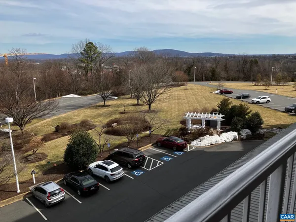 a view of a garden with a lake
