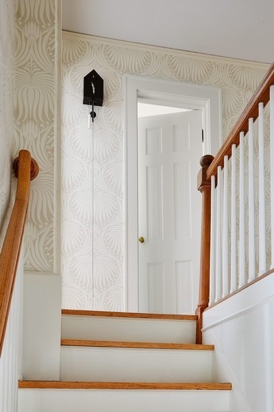 162 Maplewood Road Riverside, IL 60546 - Photo 27 of 44 a view of staircase with white walls and railing