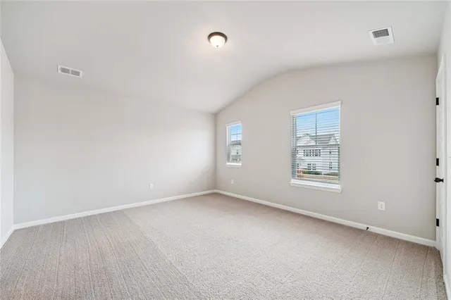 an empty room with a window