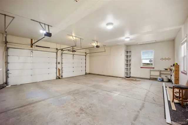 a view of a garage room