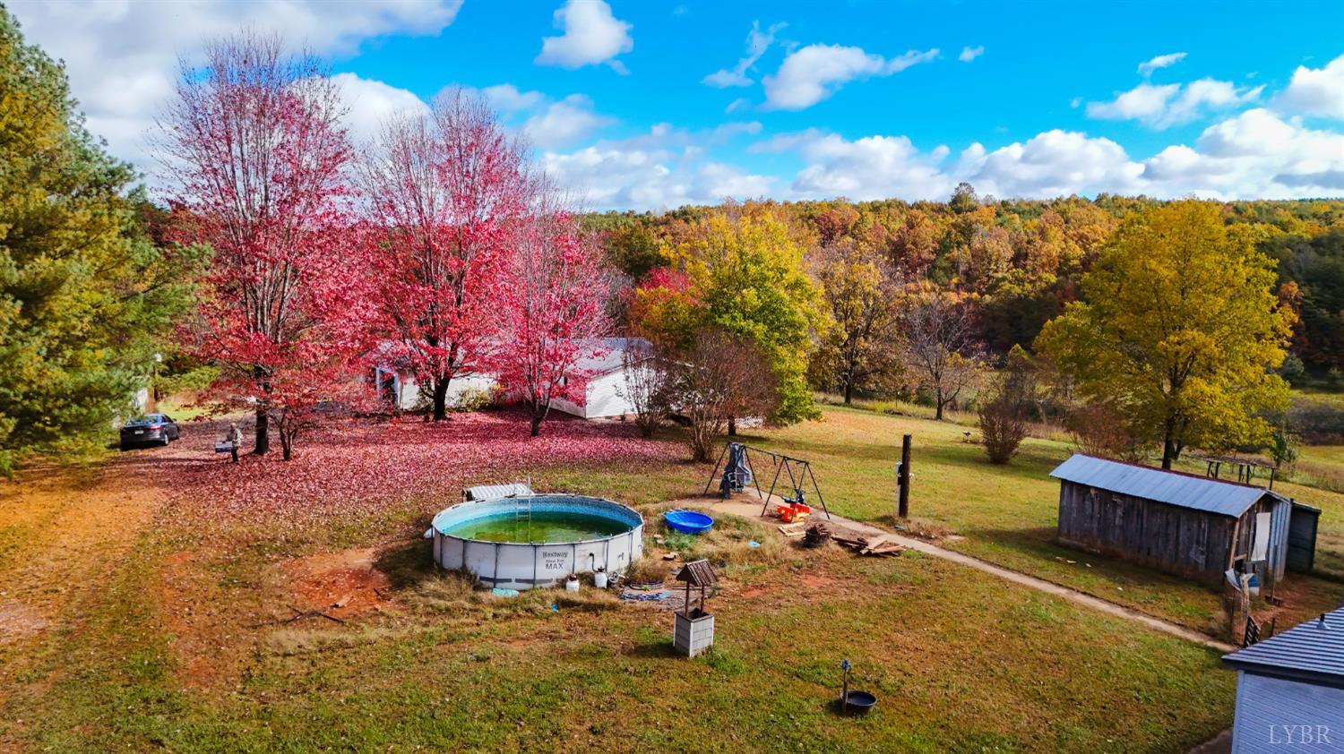 3156 Owens Mill Road Gretna, VA 24557 - Photo 64 of 88 a view of a backyard with swimming pool
