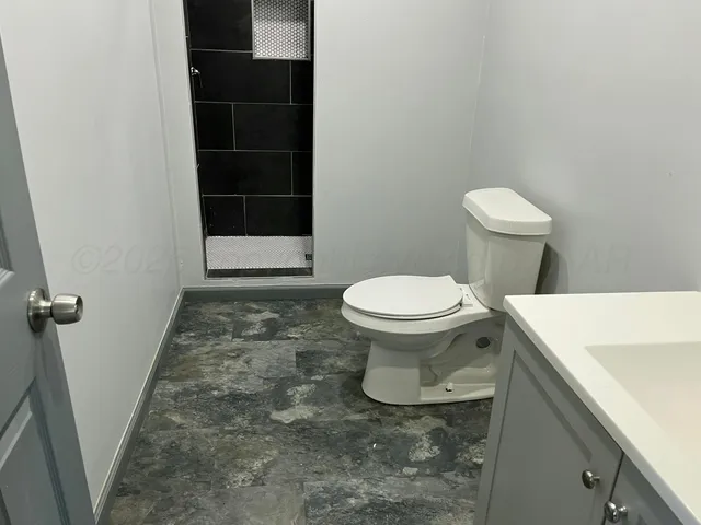 a bathroom with a toilet and a sink