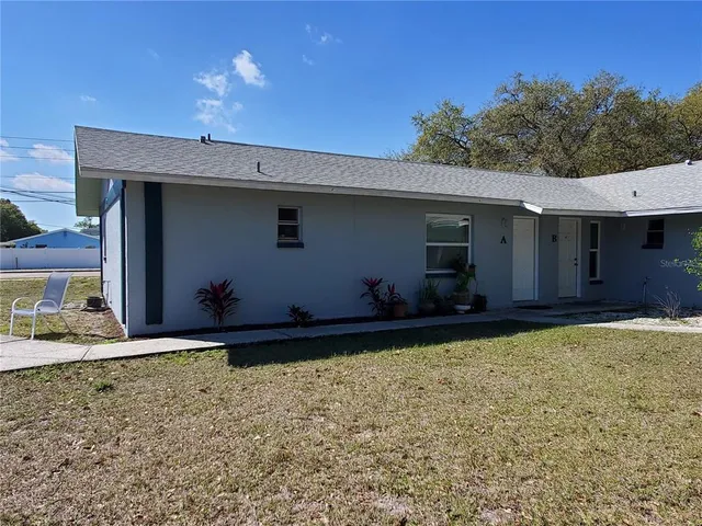 a backyard of a house