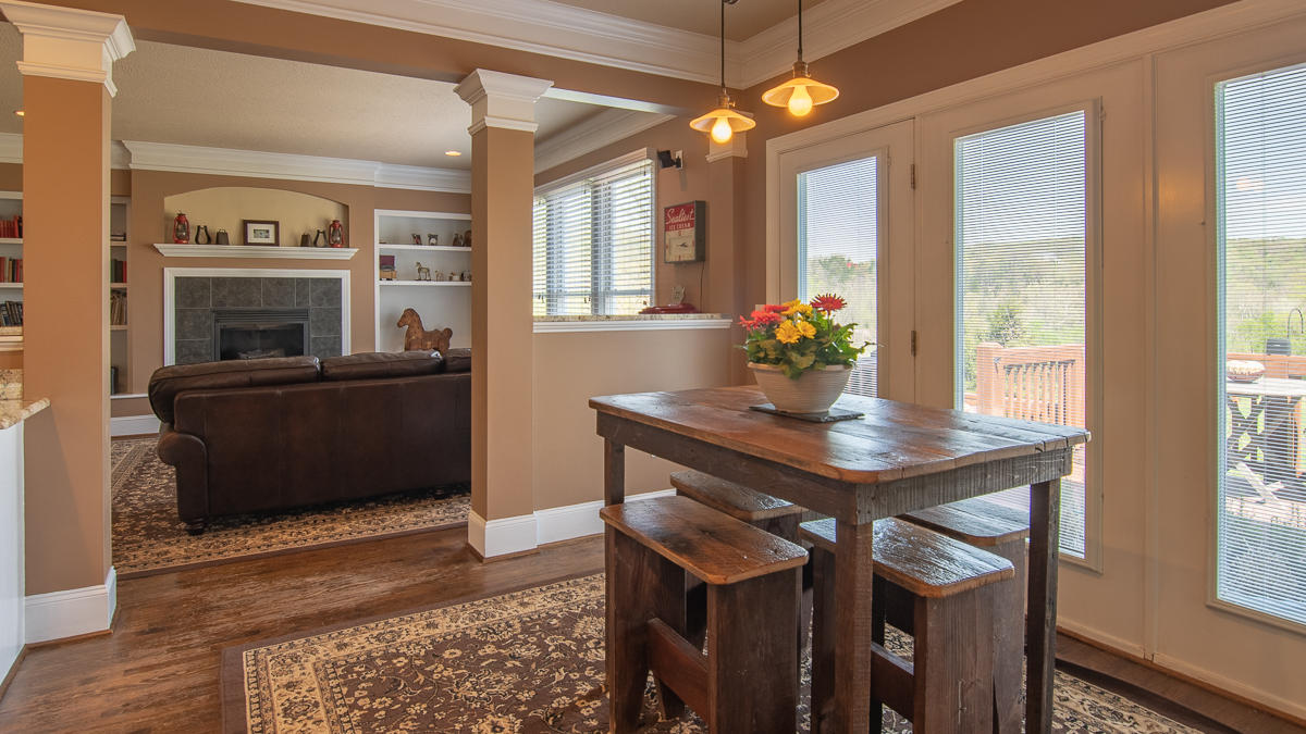 5738 North Fork Road Elliston, VA 24087 - Photo 21 of 77 a view of a dining room with furniture window and wooden floor