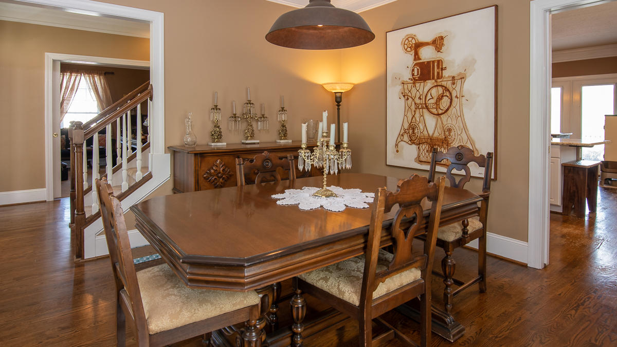 5738 North Fork Road Elliston, VA 24087 - Photo 24 of 77 a dining room with furniture and wooden floor
