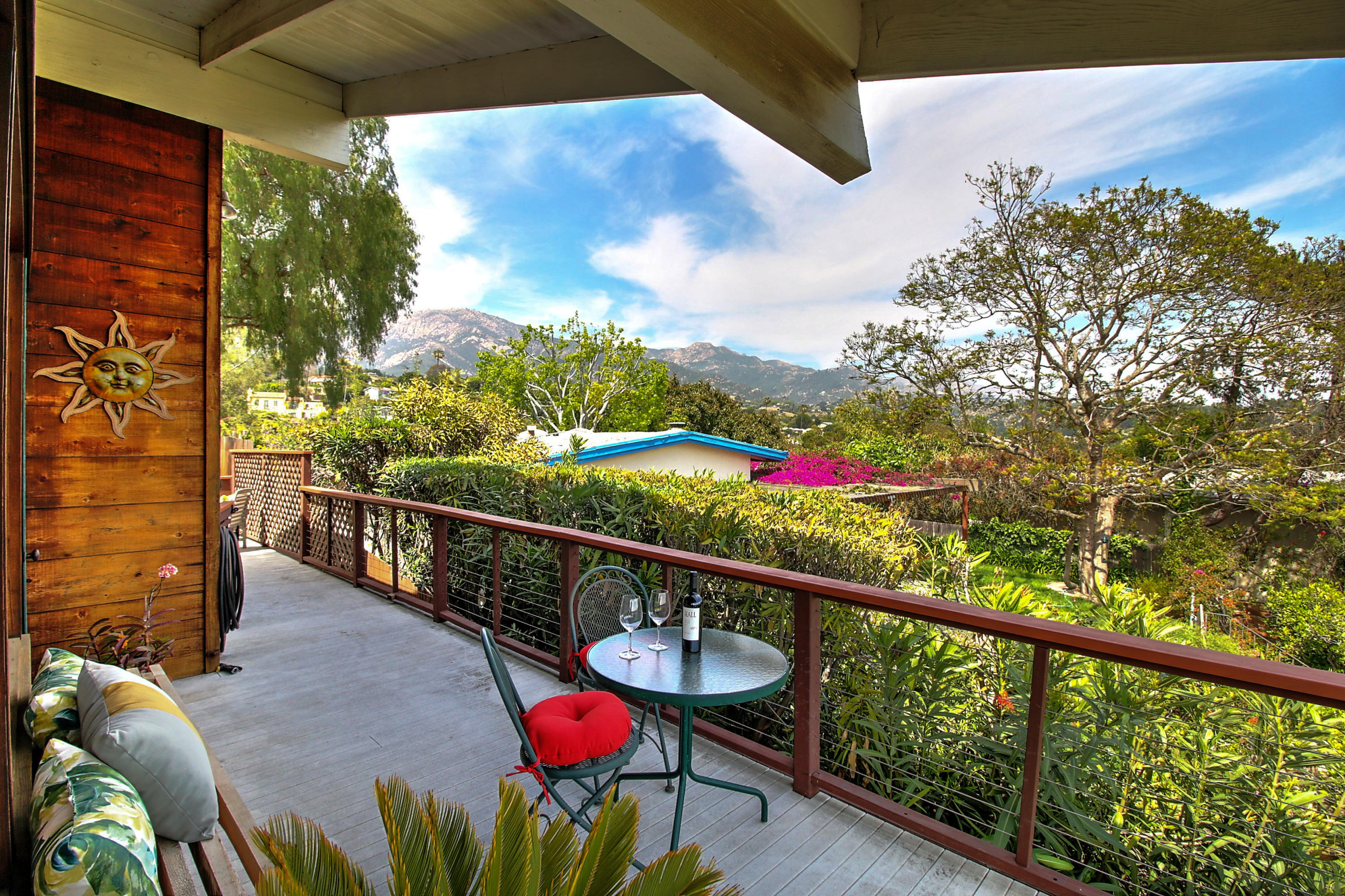 971 Cheltenham Road Santa Barbara, CA 93105 - Photo 30 of 40 Side deck and mountain view