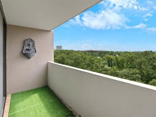 a view of a outdoor space with a window