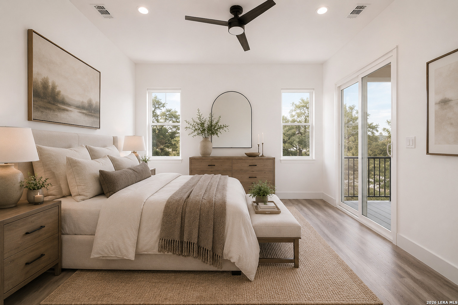 1210 Fernwood Road Fischer, TX 78623 - Photo 23 of 36 a bedroom with bed and a large window