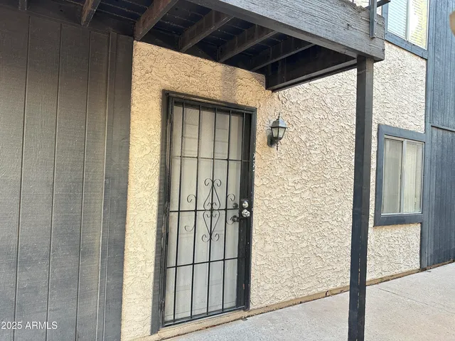 a view of front door