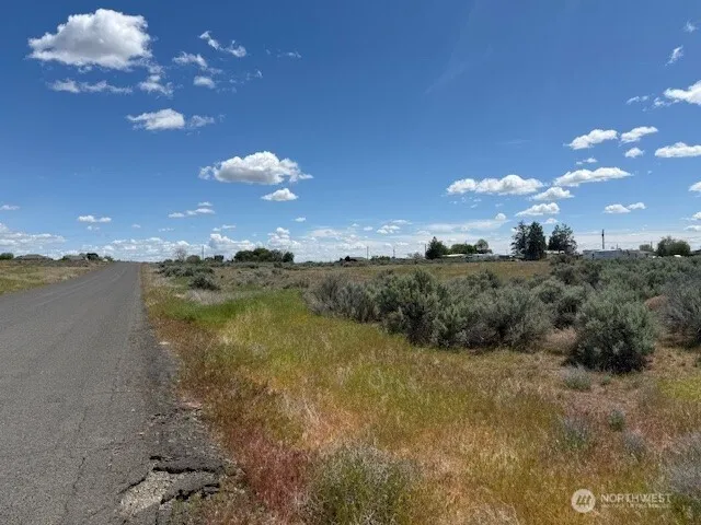a view of an ocean and a building