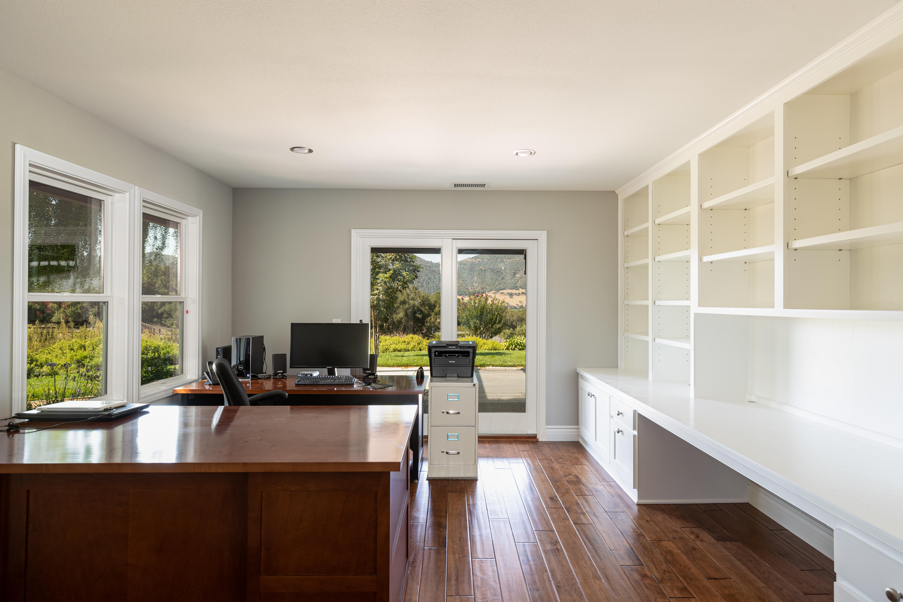 705 Mesa Drive Solvang, CA 93463 - Photo 9 of 22 a view of a workspace with furniture and a window