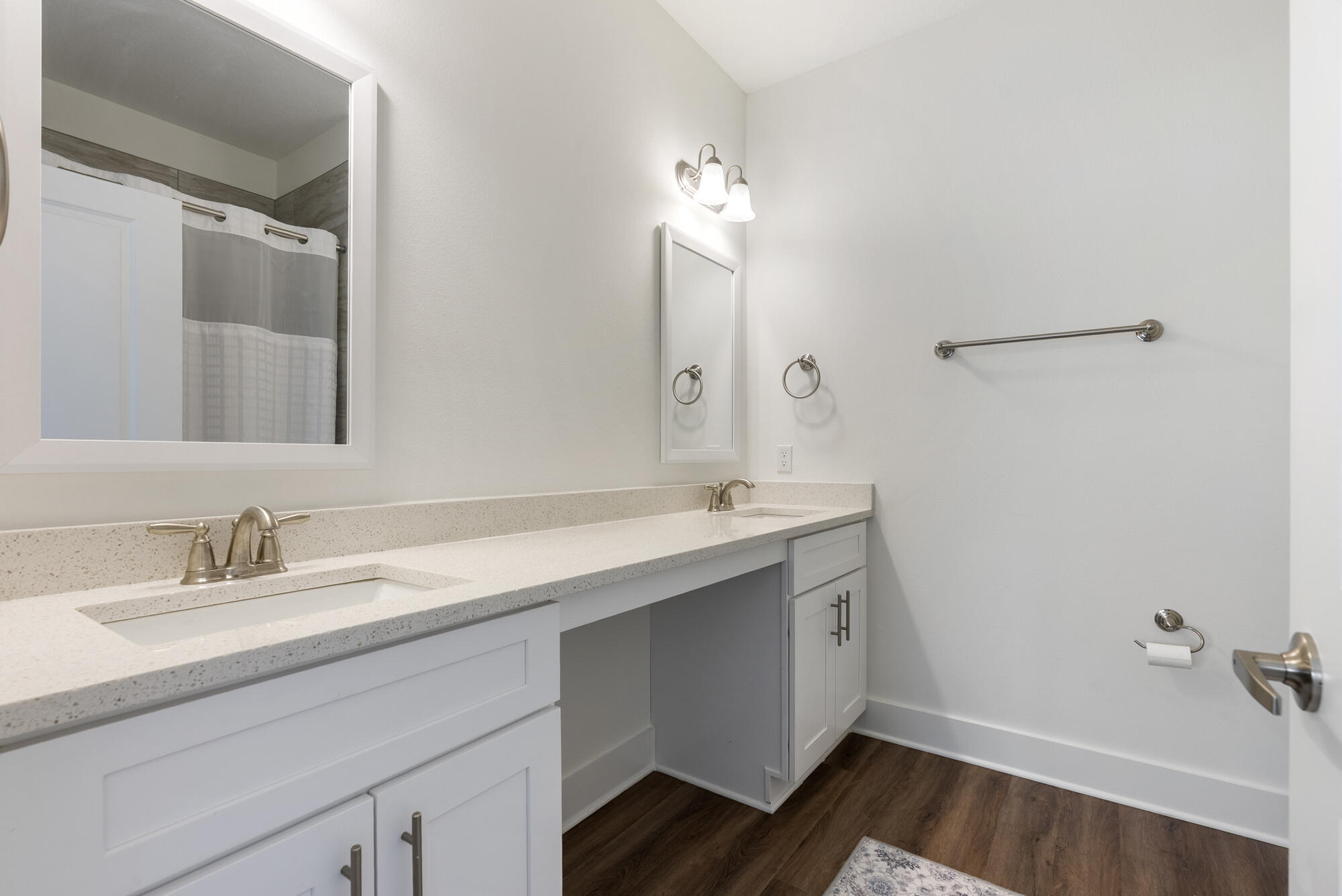 36 Date Palm Lane Freeport, FL 32439 - Photo 14 of 26 a bathroom with a double vanity sink and a mirror