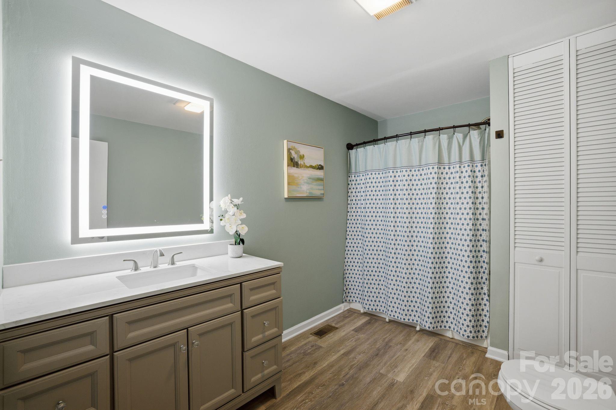 21326 Sandy Cove Road Cornelius, NC 28031 - Photo 14 of 21 a bathroom with a sink and a mirror