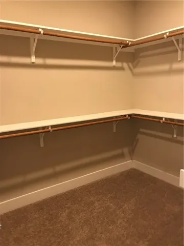 a view of a room with an empty walk in closet