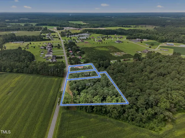 a view of a back yard from a lake view