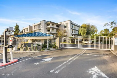 a view of a building with a street