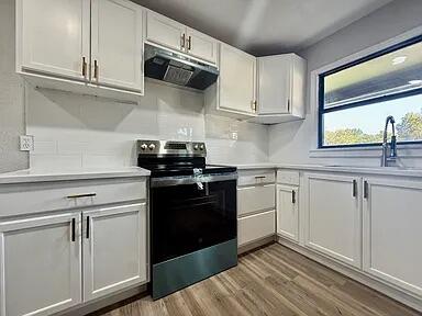 4308 43rd Street Lubbock, TX 79413 - Photo 6 of 18 a kitchen with cabinets and appliances