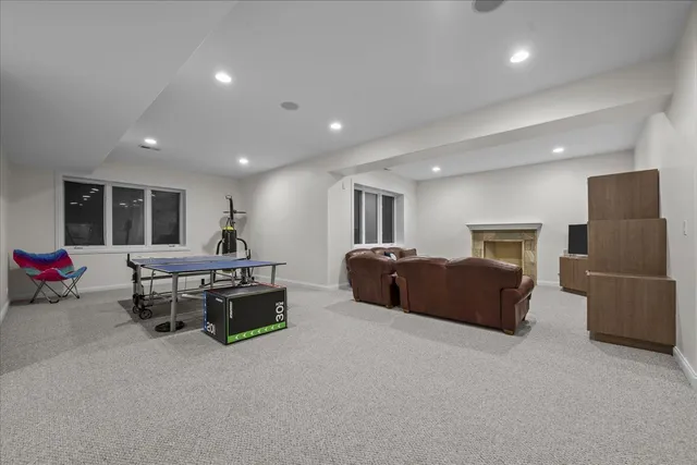 a room with furniture